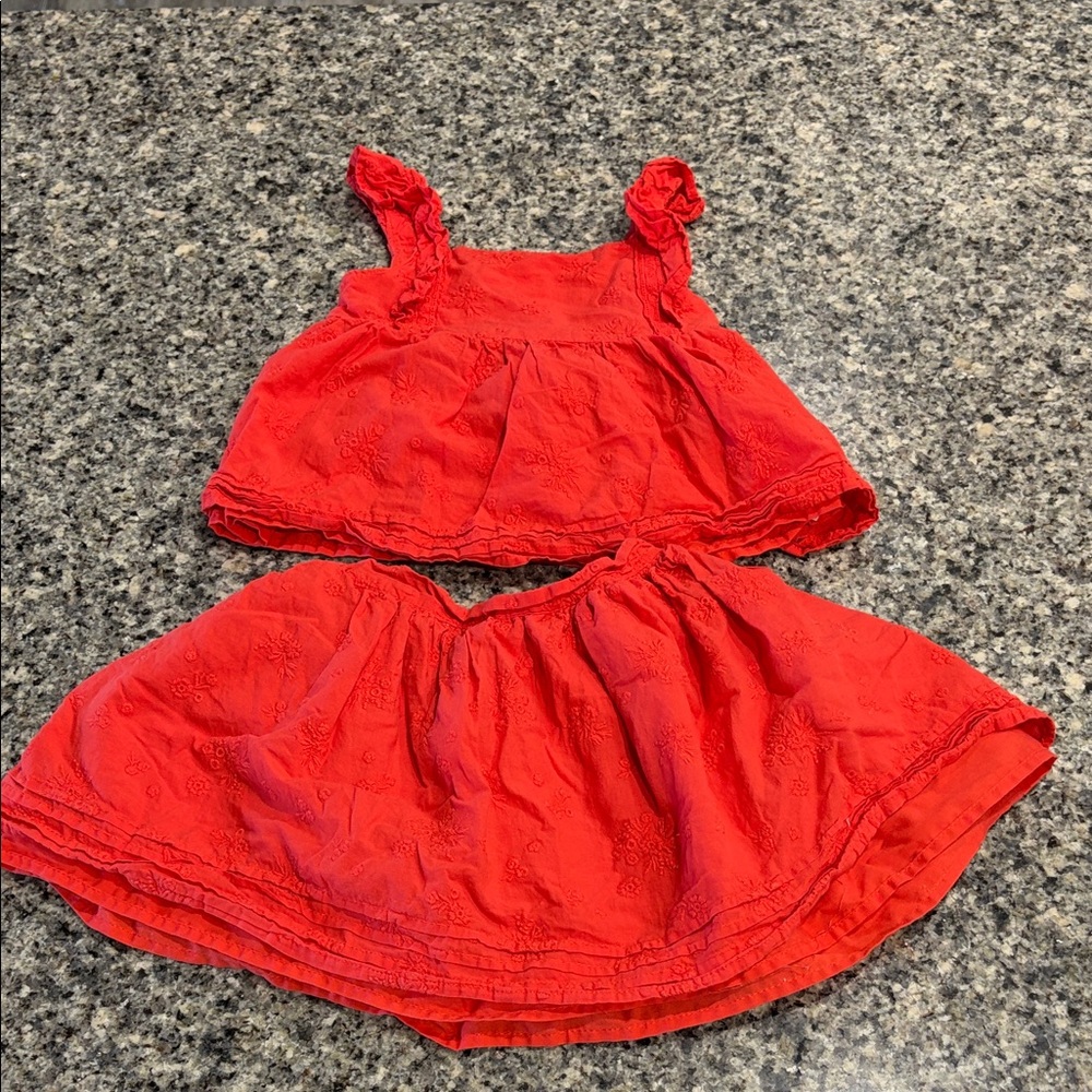 Charming Kids Red Matching Set